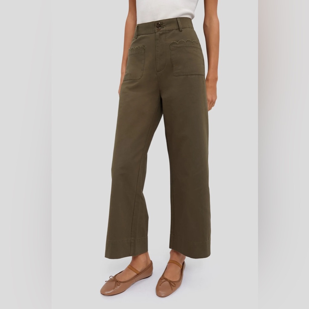 Tuckernuck Olive Scallop Pocket Pants